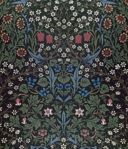 「ブラックソーン」の壁紙デザイン、1892 作： William Morris